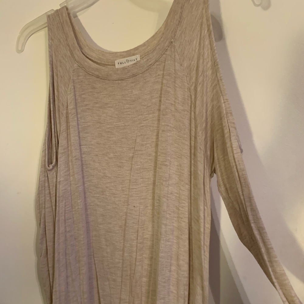 Beige long sleeve shirt